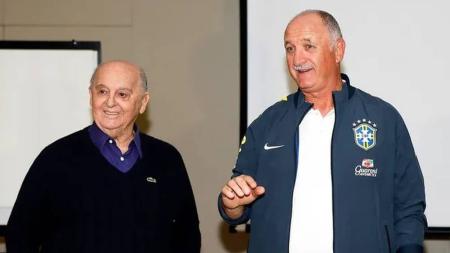 Felipão e Minelli, quando Scolari comandou a Seleção Brasileira em 2014