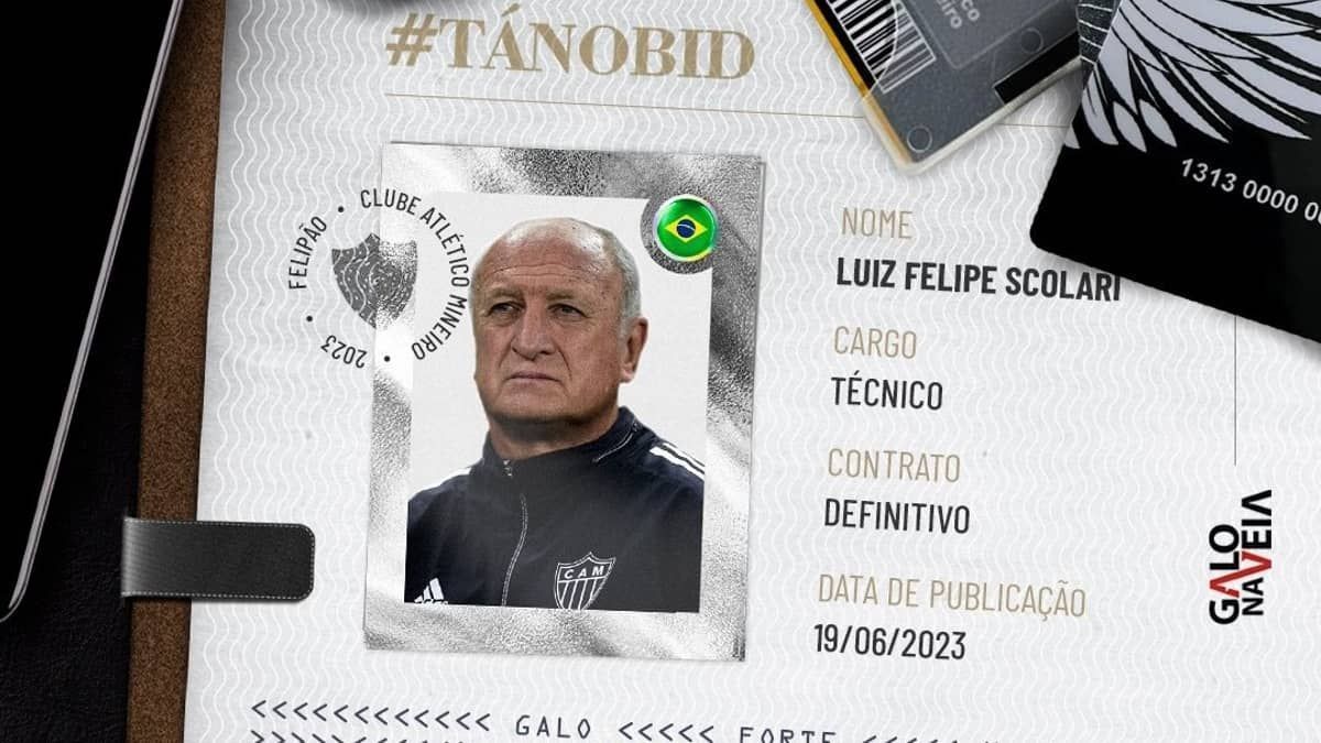 Atlético: Felipão aparece no BID e pode estrear contra o Fluminense