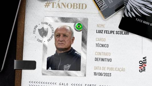 Felipão foi registrado no BID e pode estrear pelo Atlético