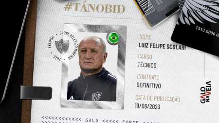 Felipão foi registrado no BID e pode estrear pelo Atlético