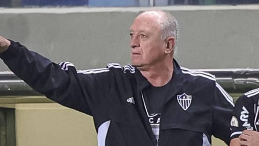 Felipão, técnico do Atlético, durante partida contra o Flamengo