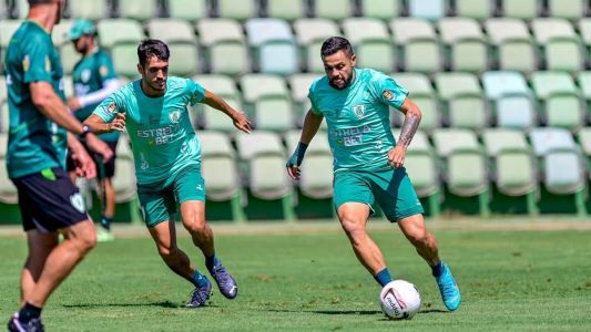 Felipe Azevedo em treinamento com o América nesta quinta (23) no CT Lanna Drumond