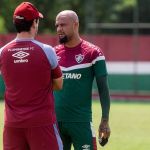Felipe Melo e Nino treinam no campo e vão reforçar o Fluminense na final da Libertadores
