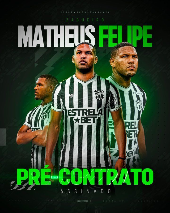 Ceará anuncia zagueiro como a sétima contratação para a temporada
