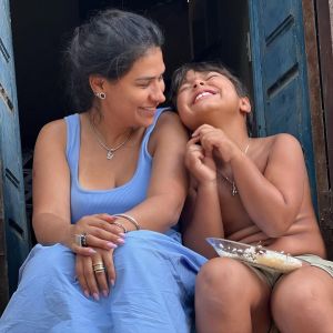 Simone Mendes e o filho Henry, de 10 anos