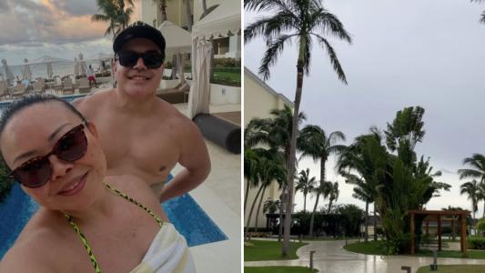 Moradora de São Bernardo do Campo, Karina Okamoto viajou com o marido para comemorar o aniversário de casamento, quando foram surpreendidos com o furacão