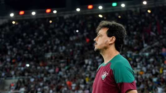 Fernando Diniz durante a partida entre Fluminense e Palmeiras