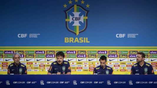 Fernando Diniz e sua comissão técnica para o início de trabalho como técnico da Seleção