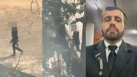 O policial civil Fernando Diniz foi preso em flagrante após atirar com um fuzil 556 em trabalhadores de uma obra em Contagem, na Grande BH