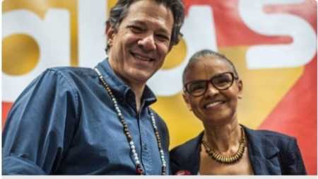 Fernando Haddad, ministro da Fazenda, e Marina Silva, do Meio Ambiente