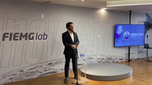 Fernando Passalio, presidente da Copasa, durante evento de anúncio da parceria entre Copasa e Fiemg Lab