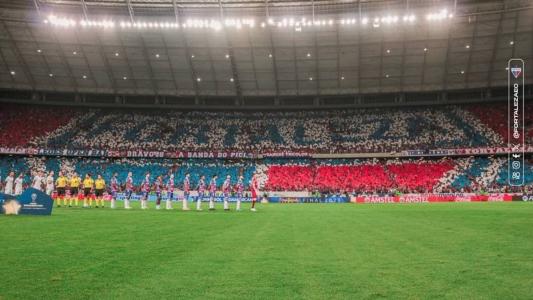 Festa da torcida do Fortaleza no jogo das quartas de final da Sul-Americana, contra o América