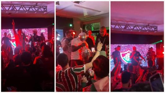 Festa do Fluminense na noite de sábado, no Rio de Janeiro