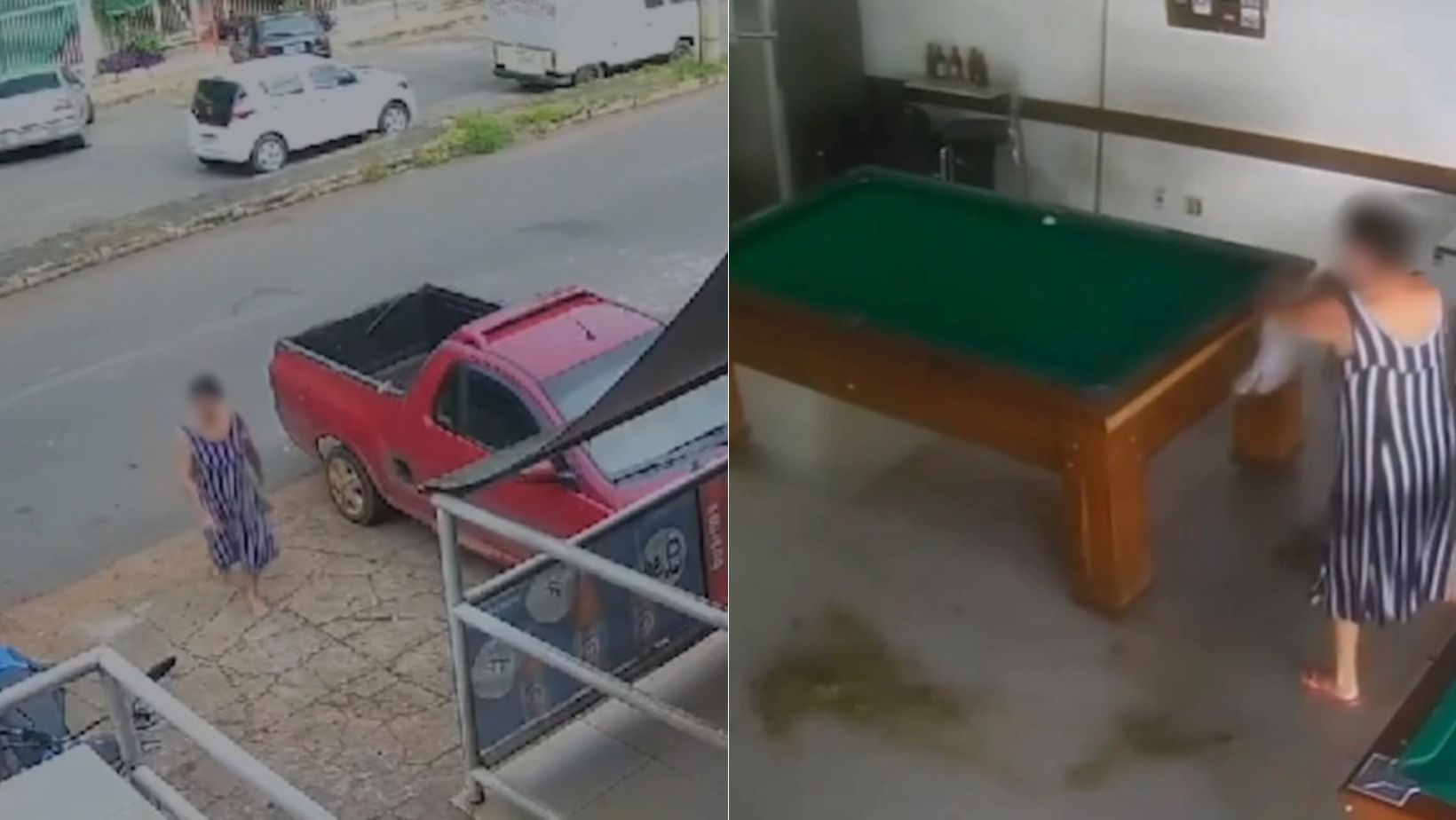 Vídeo: mulher invade bar, ameaça homem e joga fezes no chão
