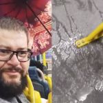 Vídeo: goteira faz passageira abrir guarda-chuva dentro de ônibus em BH