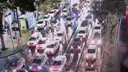 Na noite desta quinta, o órgão havia emitido um alerta de pancadas de chuvas na capital