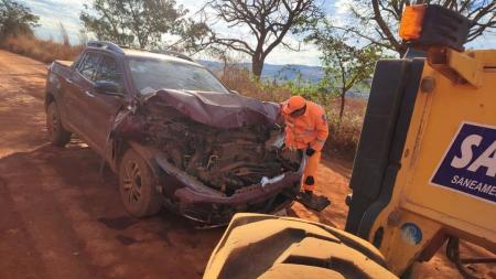 Fiat Toro teve a frente destruída