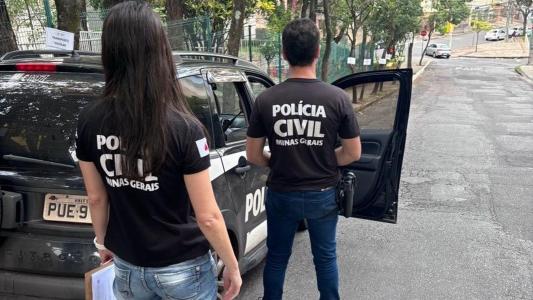 Foto mostra agentes da Polícia Civil em Belo Horizonte
