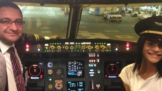 Piloto Geraldo Medeiros e a filha, Vitória Medeiros
