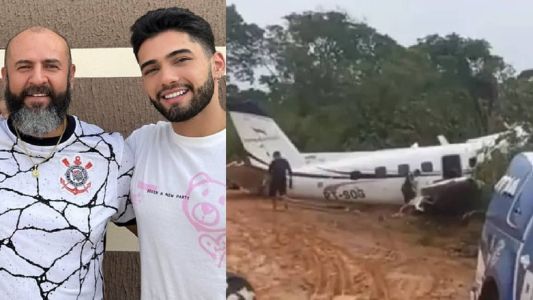 Filho compartilhou homenagem ao pai, morto em queda de avião, nas redes sociais