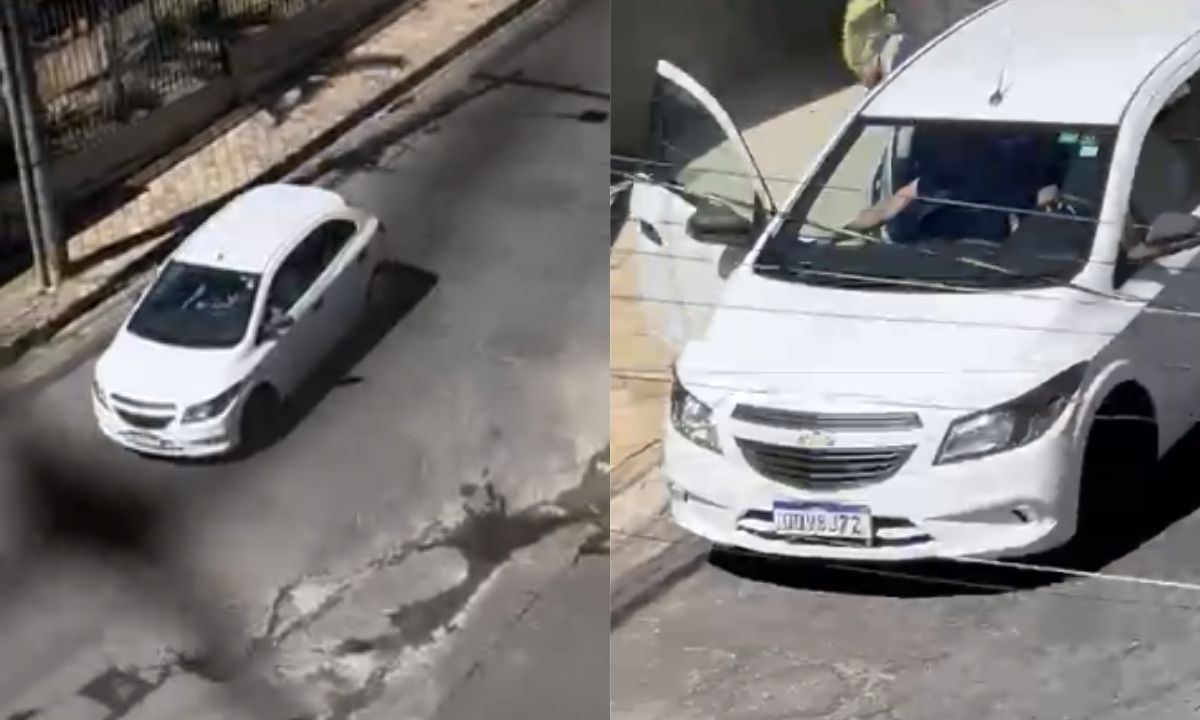 Filho tenta impedir furto de carro do pai em BH, mas é arremessado do veículo