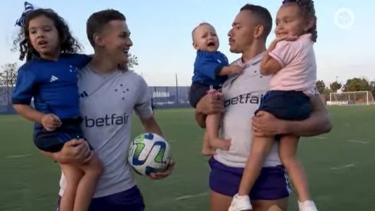 Filhos e esposas dos jogadores fizeram parte da preparação dos cruzeirenses para o clássico