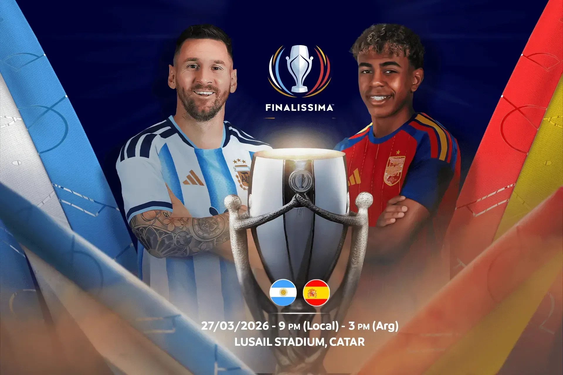 Uefa anuncia o cancelamento da Finalíssima entre Argentina e Espanha