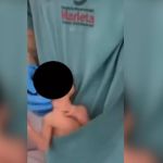 Fisioterapeuta coloca recém-nascido em bolso de jaleco e faz “dancinha” em hospital de SC