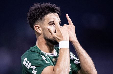 Flaco López comemora gol em Palmeiras 3 x 1 São Paulo, pelo Paulistão 2026