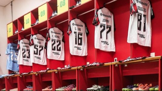 Vestiário do Flamengo na Arena de Pernambuco