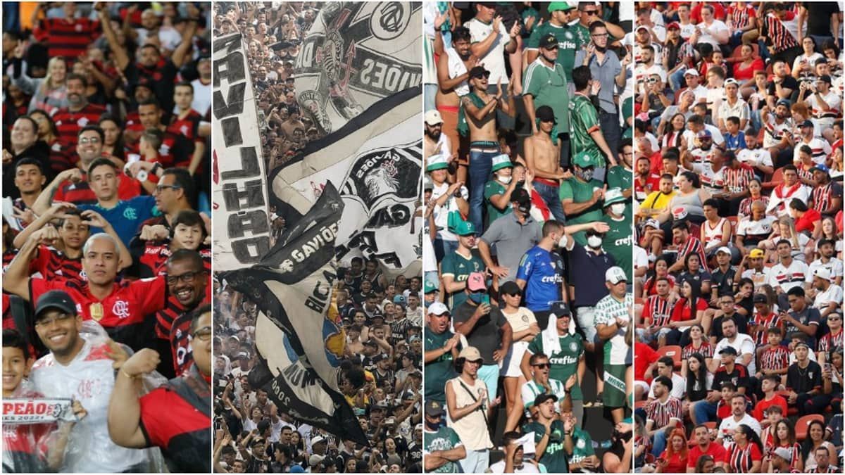 Pesquisa CNN Esportes/Itatiaia/Quaest: Flamengo, Corinthians e Palmeiras têm as maiores torcidas do país