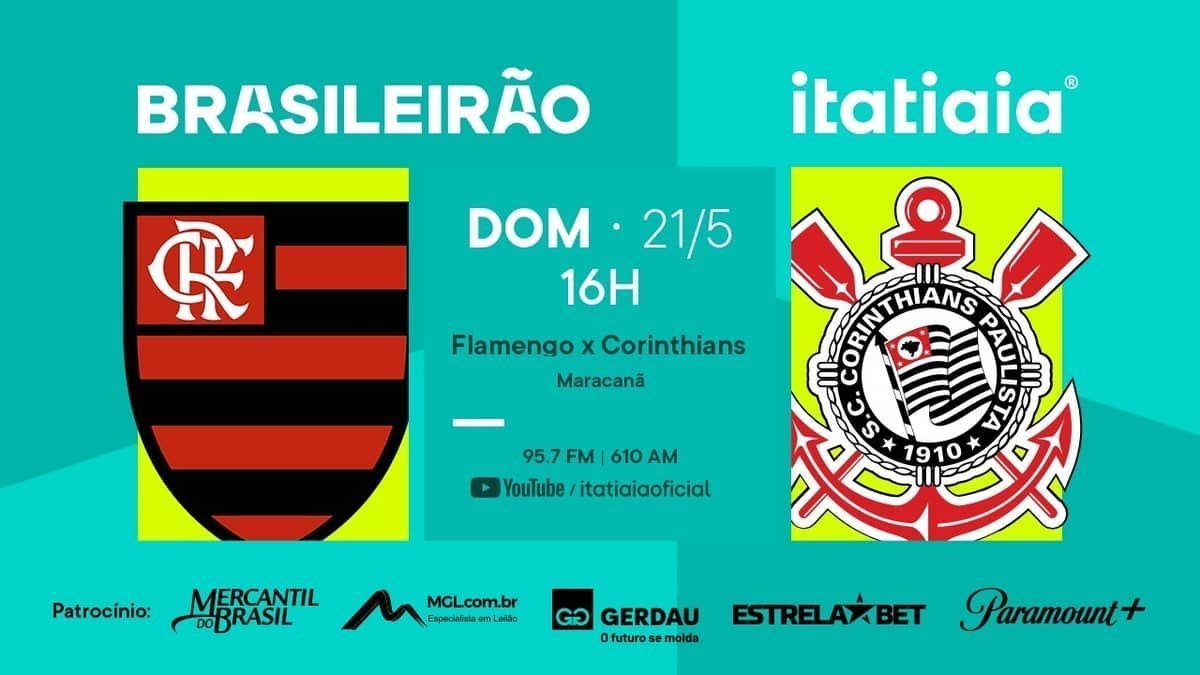 Flamengo x Corinthians: assista, ao vivo, à transmissão da Itatiaia