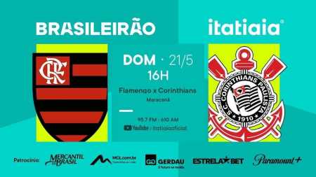 Flamengo e Corinthians se enfrentam às 16h deste domingo