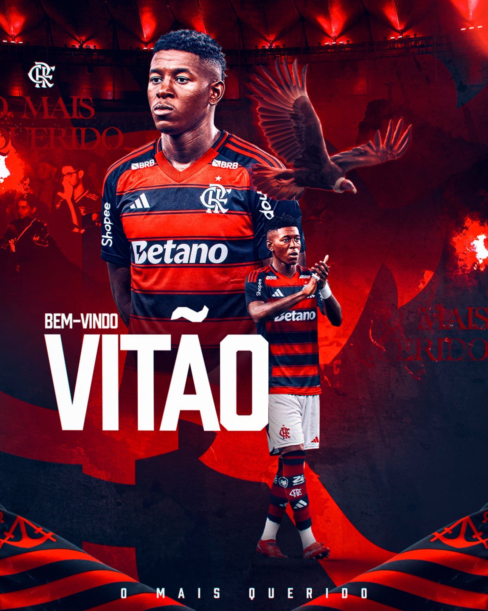 Flamengo anuncia contratação do zagueiro Vitão, ex-Inter e Palmeiras
