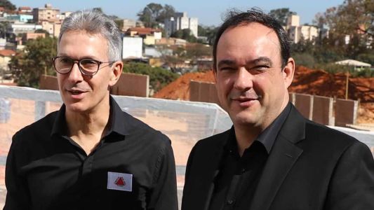 Flávio Roscoe e Romeu Zema visitaram espaço onde está sendo contruído a nova escola Sesi, no Barreiro, em BH