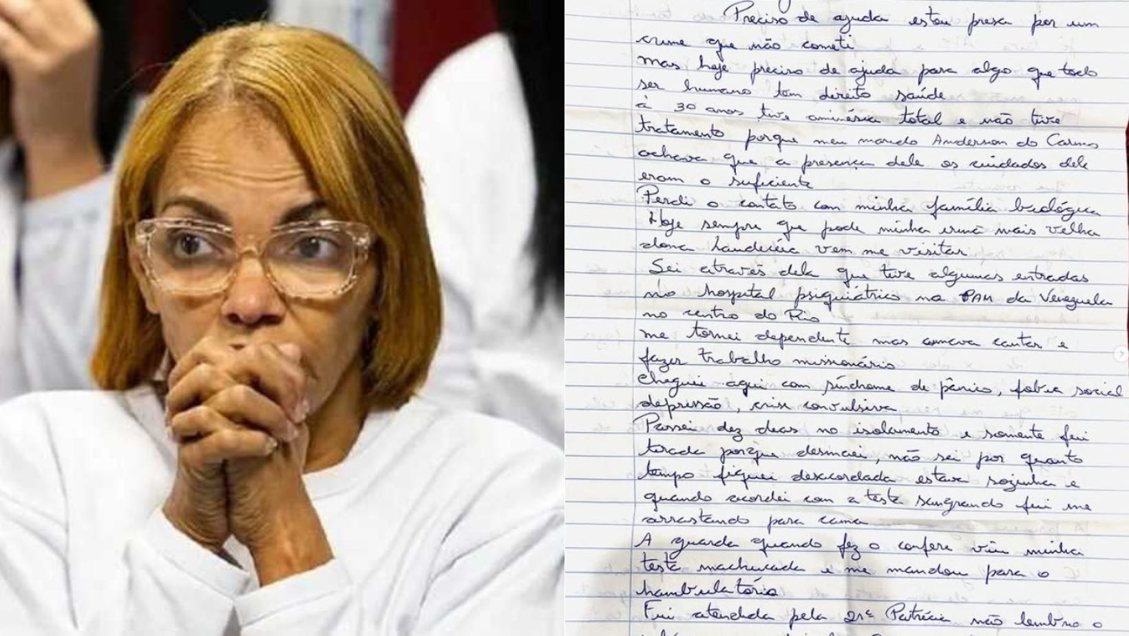 Em carta, Flordelis revela crises de pânico e AVC e pede socorro: 'Morrendo na prisão'