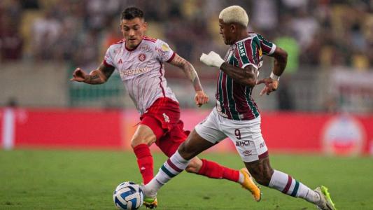 Fluminense e Internacional no jogo de ida da semifinal da Libertadores