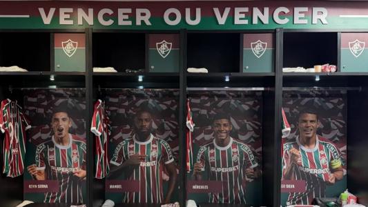 Vestiário do Fluminense no Maracanã, palco do jogo desta quarta-feira (10)