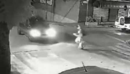 Foto mostra momento de atropelamento em Jarinu (SP)