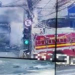 Vídeo: ônibus pega fogo no Barreiro e fumaça preta é vista de longe