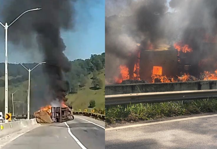 Acidente na BR-381: motoristas enfrentam congestionamento quilométrico no Sul de MG