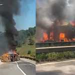 Acidente na BR-381: motoristas enfrentam congestionamento quilométrico no Sul de MG
