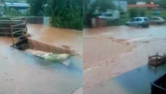 Foi registrada rajada de vento de cerca de 56 km/h no município.