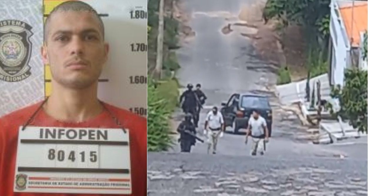 Vídeo: detento foge por basculante de presídio e polícia faz cerco em Minas