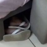 Vídeo: foragido se esconde da polícia embaixo do sofá, mas esquece de recolher os pés