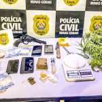 Polícia prende suspeito de traficar maconha e crack em Minas; dois adolescentes foram detidos por envolvimento