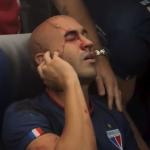 Dudu, do Fortaleza, responde à filha surpresa com machucados: 'Isso não é futebol'