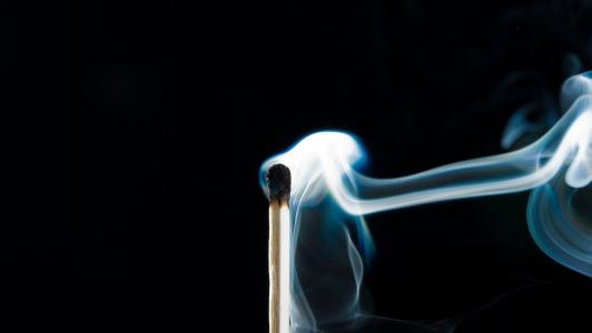 Foto mostra fósforo queimado