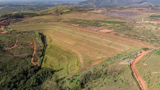 Imagem aérea da barragem Forquilha III