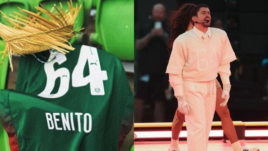 Camisa personalizada pelo Palmeiras ao cantor Bad Bunny